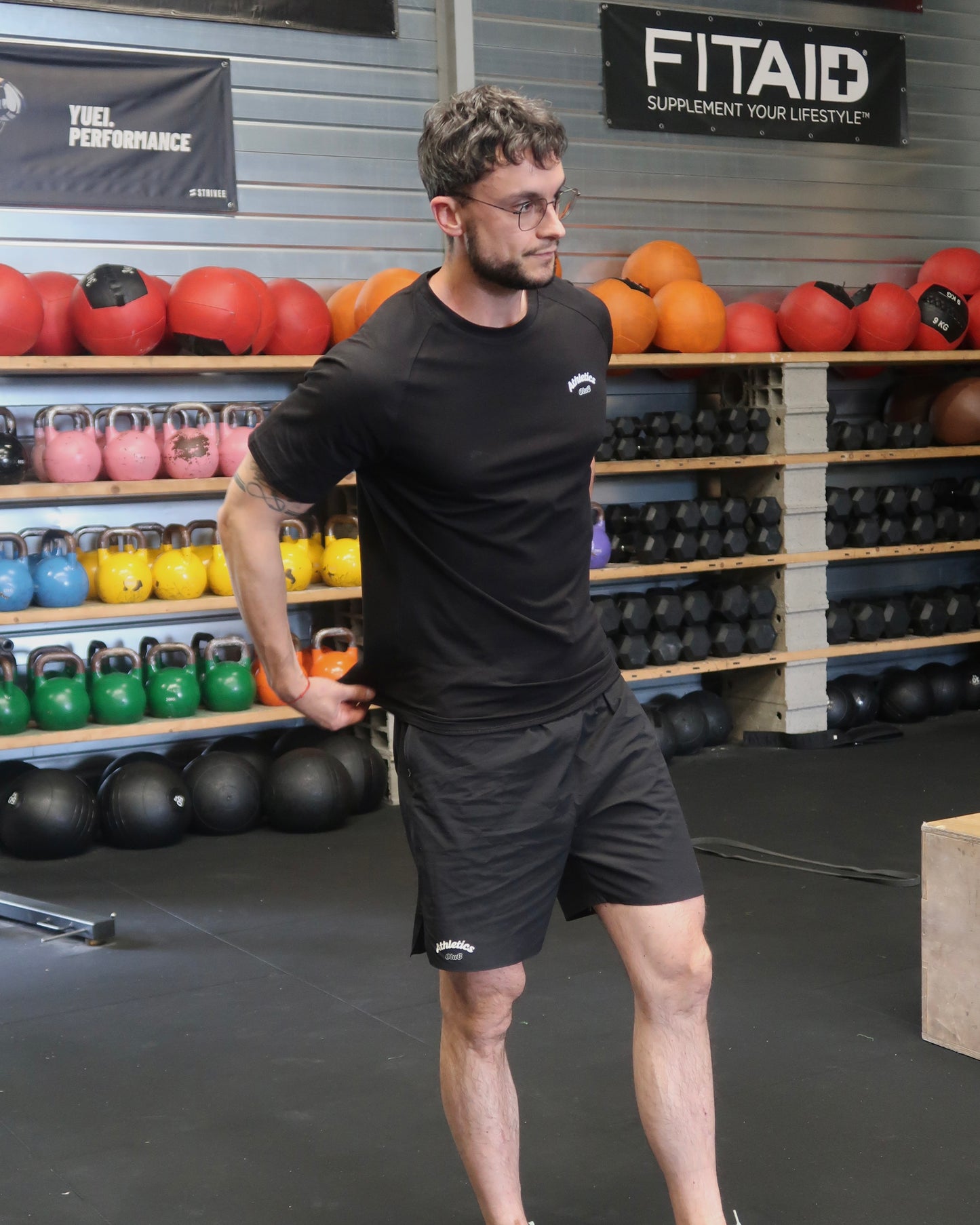 Training t-shirt noir athletics club