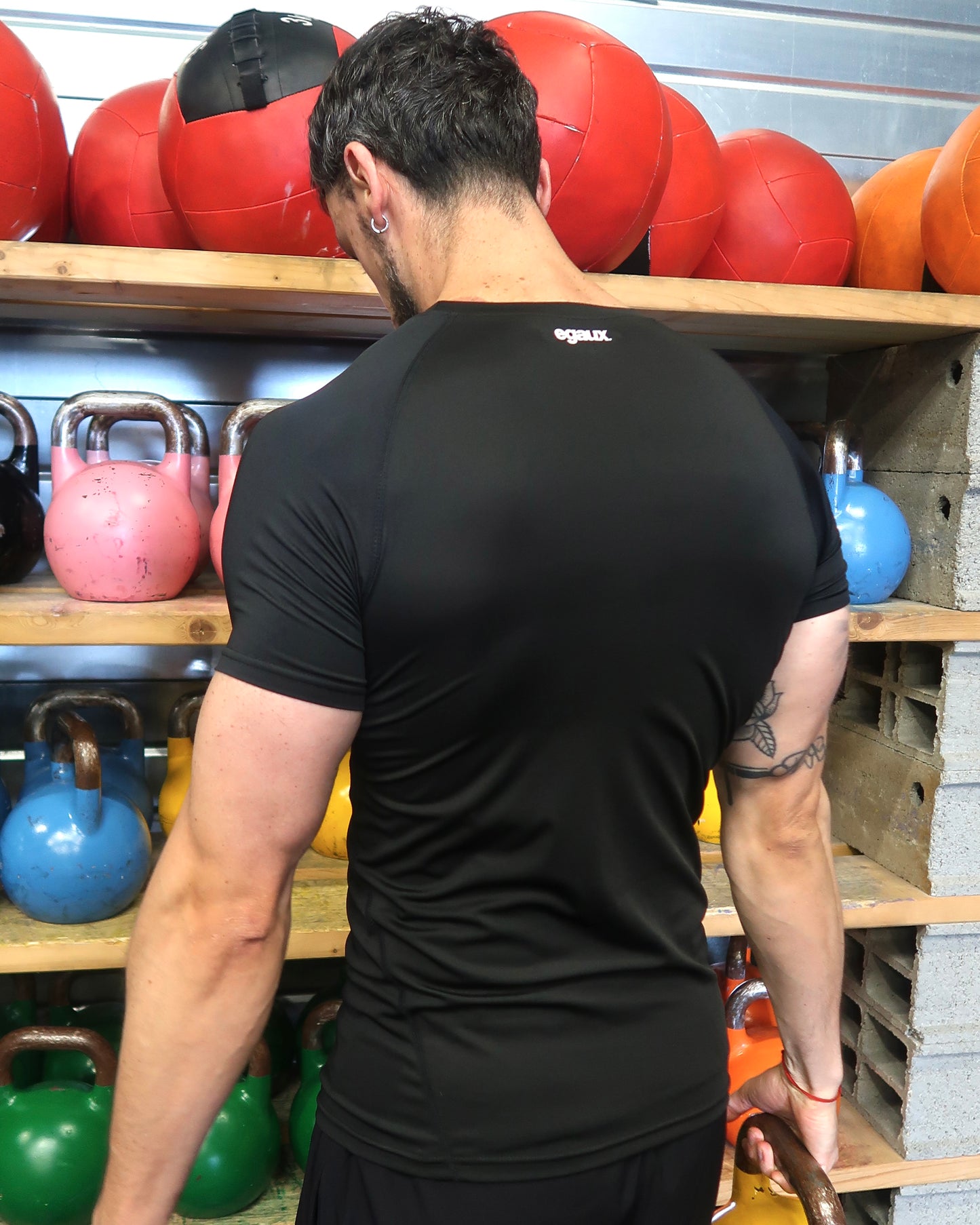 T-shirt compression noir athletcis club