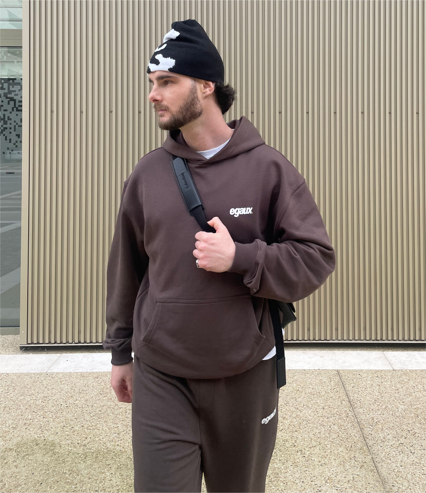 Hoodie Basic chocolat