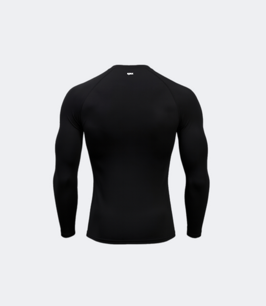 T-shirt compression noir athletics club manche longue