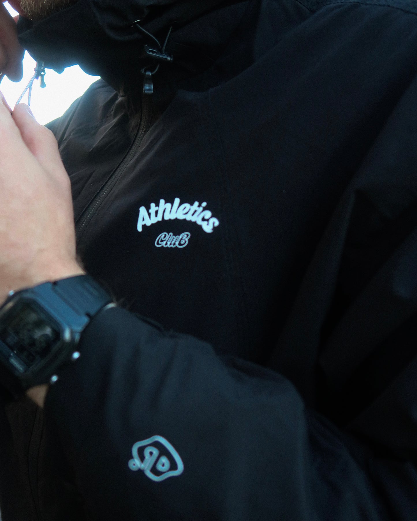 Training windbreaker jacket noir