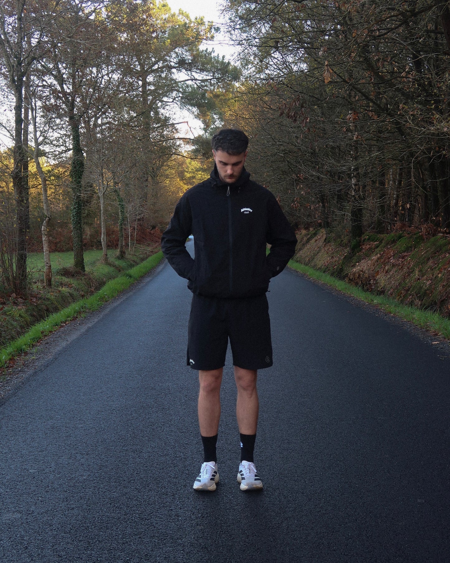 Training windbreaker jacket noir