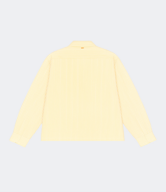 Chemise boxy jaune et blanche