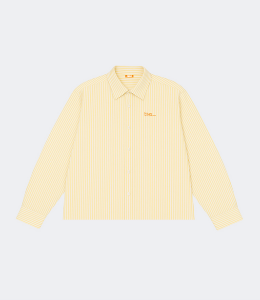 Chemise boxy jaune et blanche