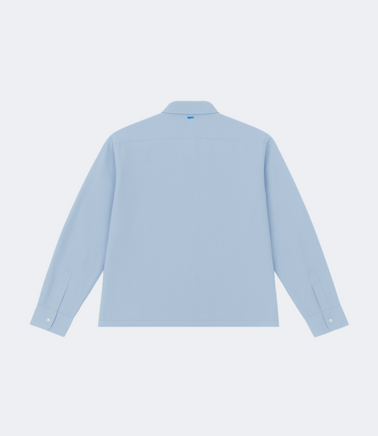 Chemise boxy bleu