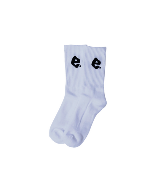 Paire de chaussettes blanches "e."